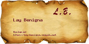 Lay Benigna névjegykártya